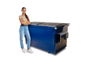 Compact 1 yard commercial dumpster for yard waste or office trash
