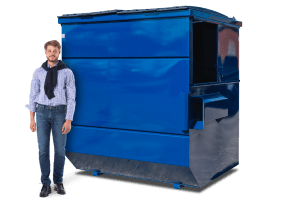 Large 8 yd trash container for high-capacity waste disposal needs